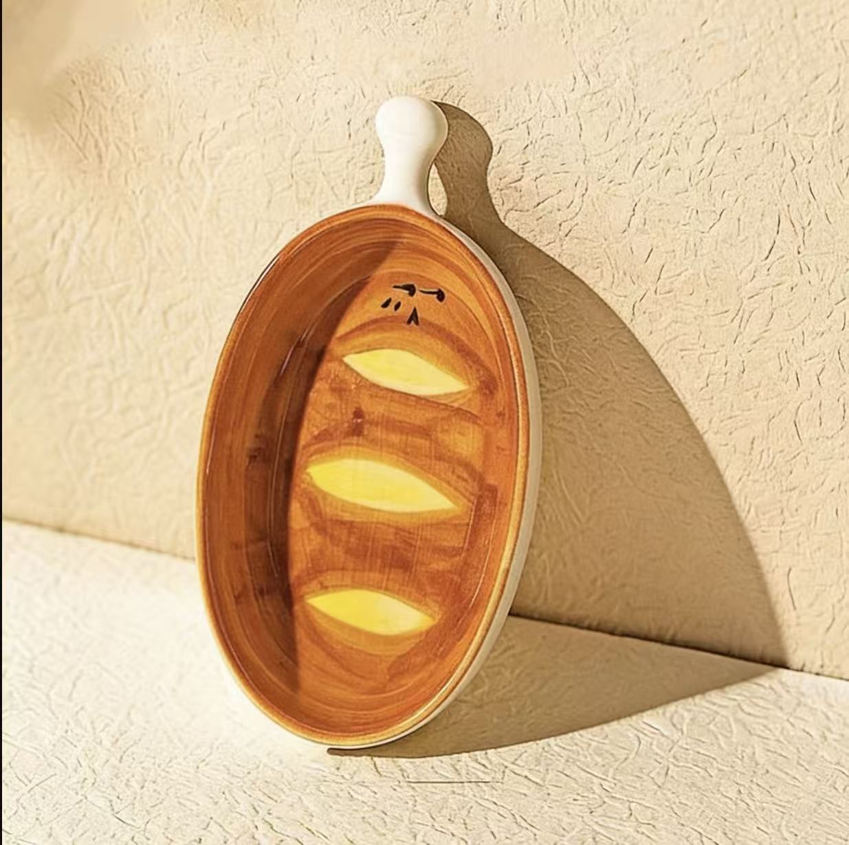 Cute French Baguette Mini Plate – Snack Dish & Desk Decor
