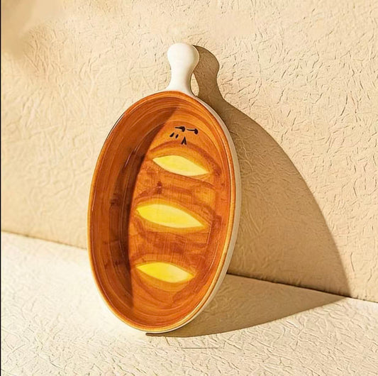 Cute French Baguette Mini Plate – Snack Dish & Desk Decor