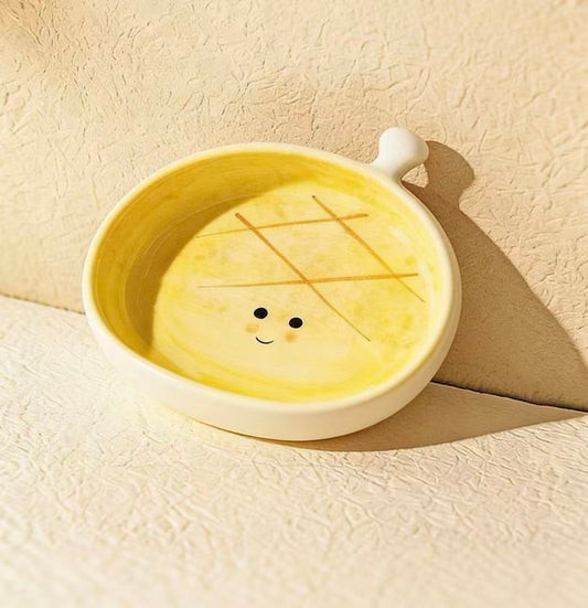 Cute Pineapple Bun Ceramic Mini Plate – Snack Dish & Desk Decor